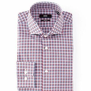 Boss Men's Multicolor Checkered Dress Shirt